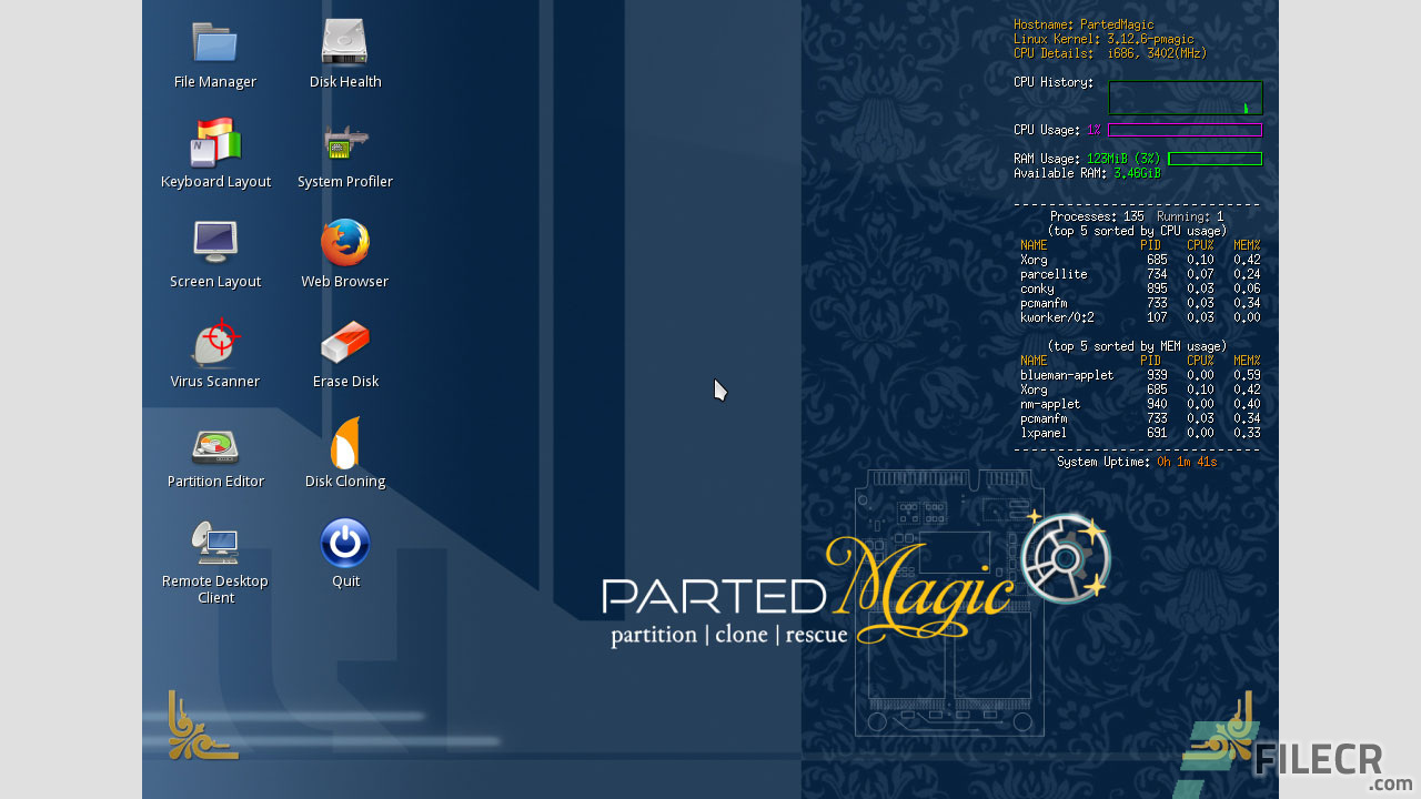 free instals Parted Magic 2023.08.22