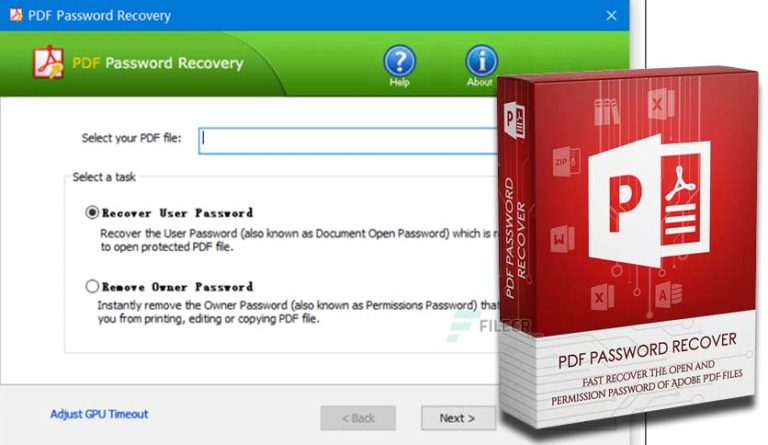 RecoverPassword PDF Password Recovery Pro 4.1.1.0